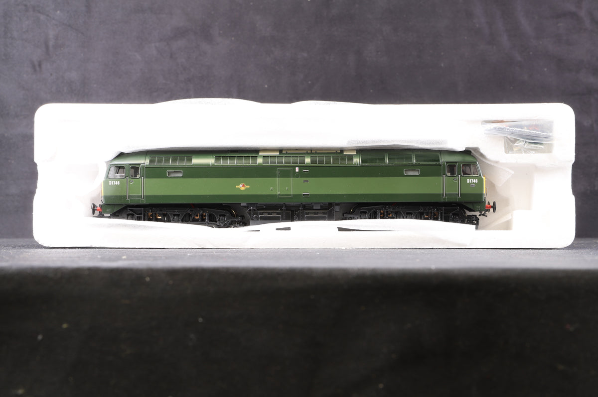 Bachmann OO 32-801DS Class 47 Locomotive &#39;D1746&#39; Green H/Yellow Ends 4 Digit Head Code, DCC Sound