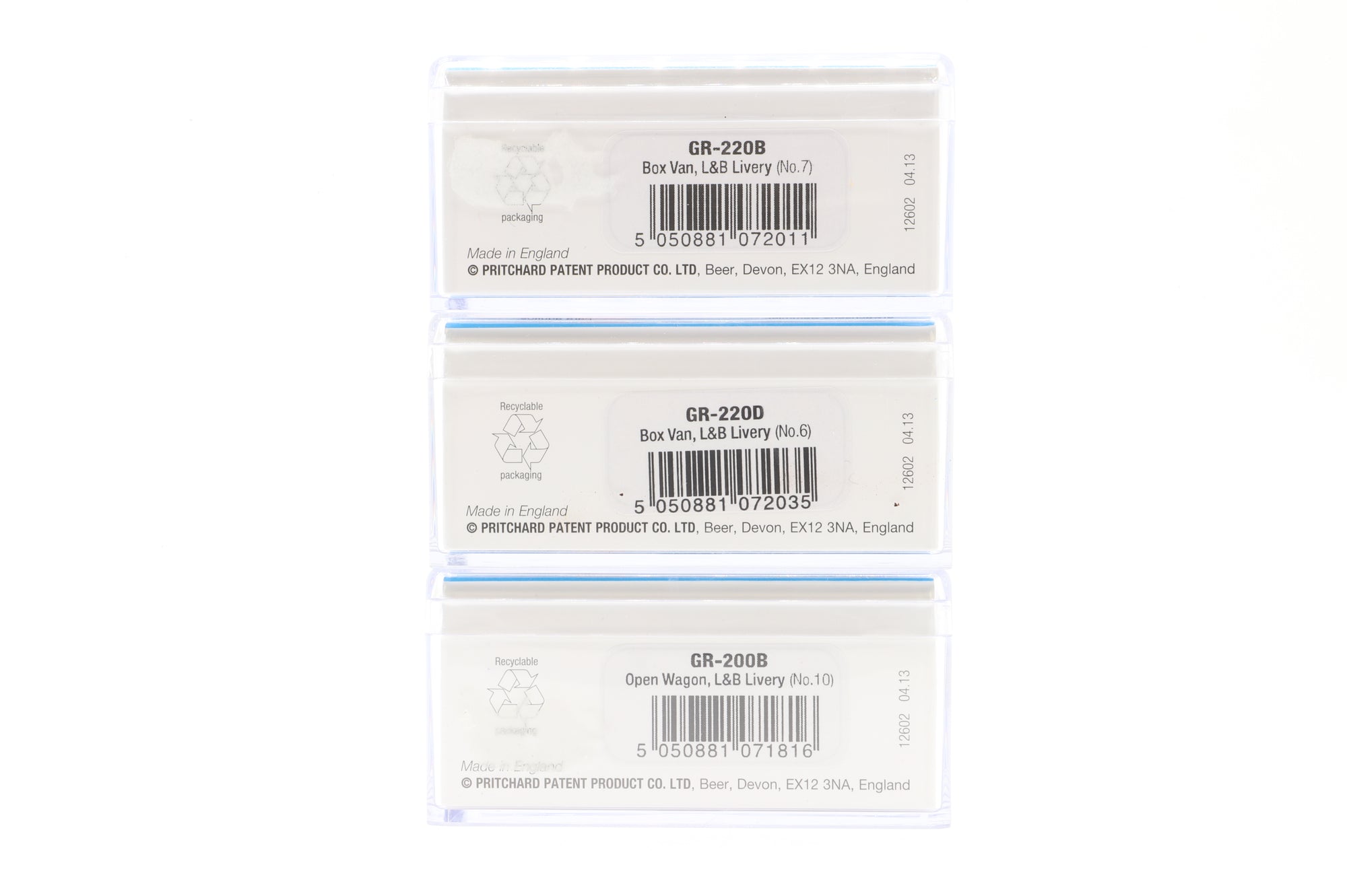 PECO OO-9 Rake of 3x L&B Grey Wagons Incl. 1x Open Wagon & 2x Box Vans