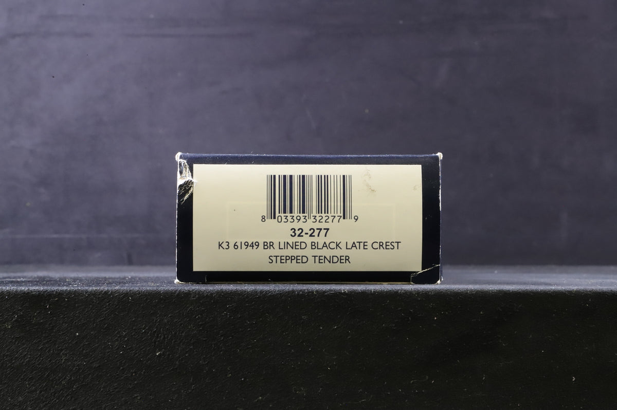 Bachmann OO 32-277 K3 &#39;61949&#39; BR Lined Black L/C Stepped Tender