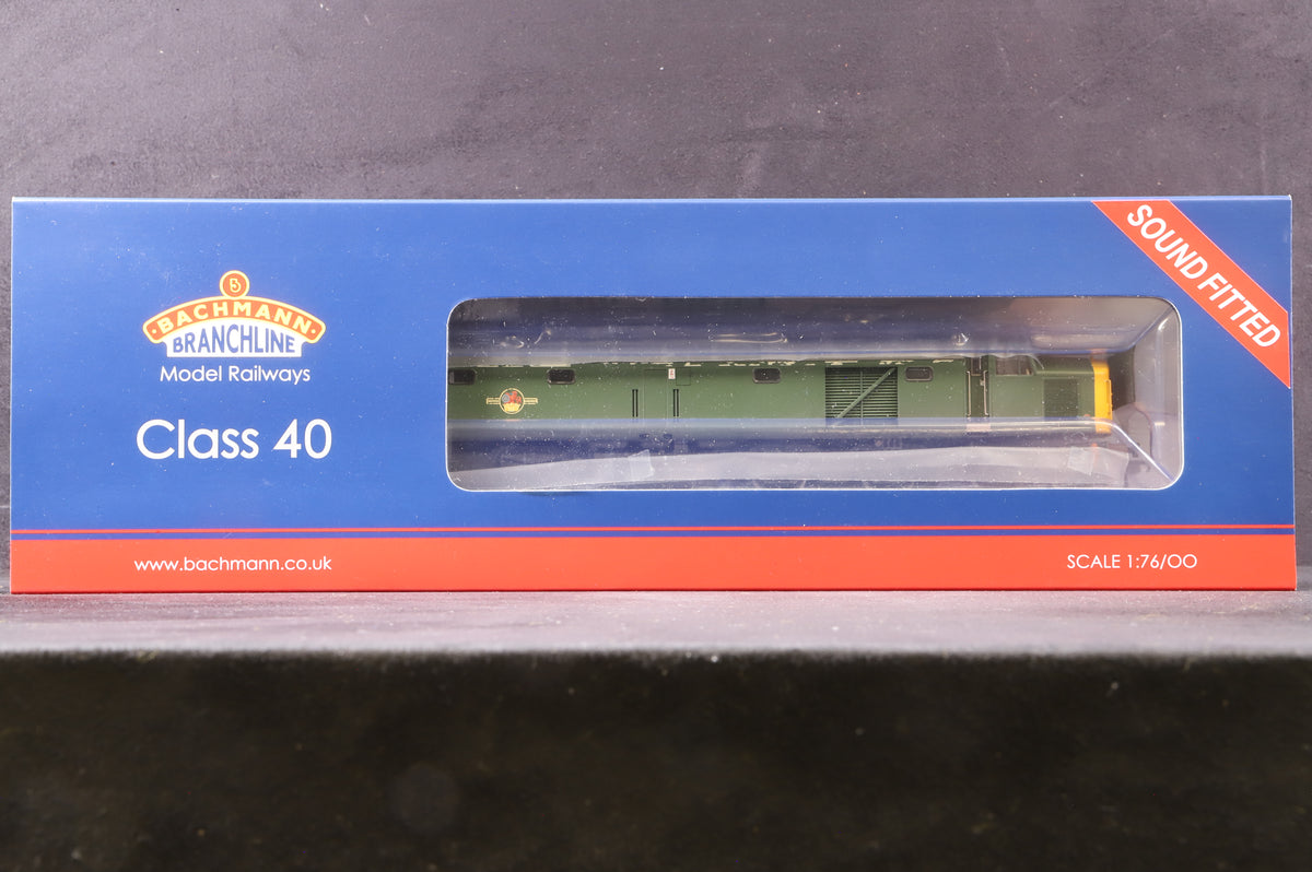 Bachmann OO 32-492SF Class 40 Diesel &#39;40039&#39; BR Green Yellow Ends Weathered DCC Sound