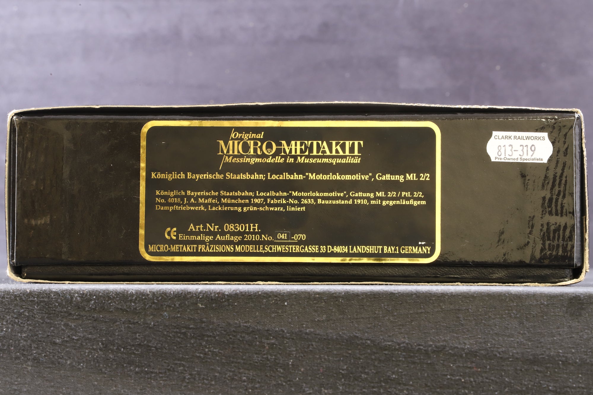 Micro-Metakit HO Brass 08301H ML 2/2 Tank Locomotive Green Livery