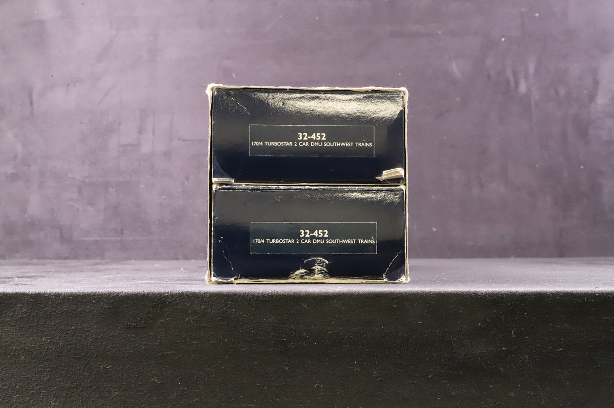 Bachmann OO 32-452 Class 170/4 Turbostar 2 Car DMU in Southwest Trains Livery