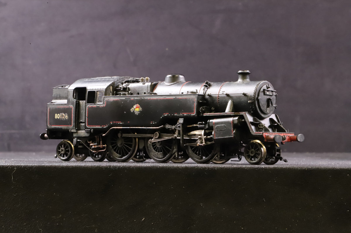 WORKSHOP Bachmann OO 32-350 Standard Class 4MT 80126 in Lined BR Black w/ Late Crests - Weathered