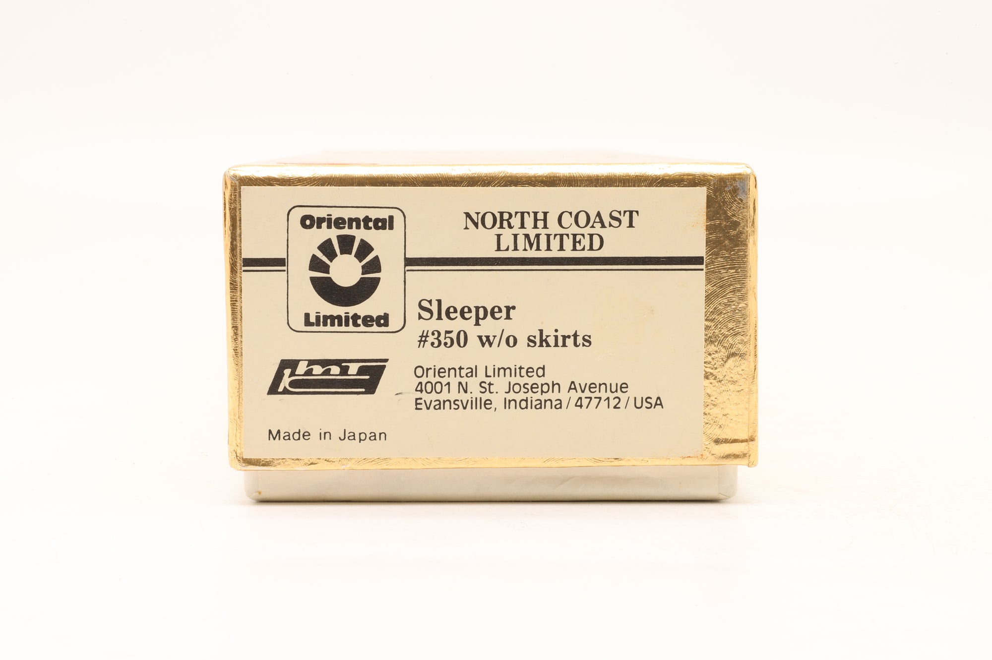 Oriental Limited HO Brass Sleeper 350 w/o Skirts Unpainted Brass