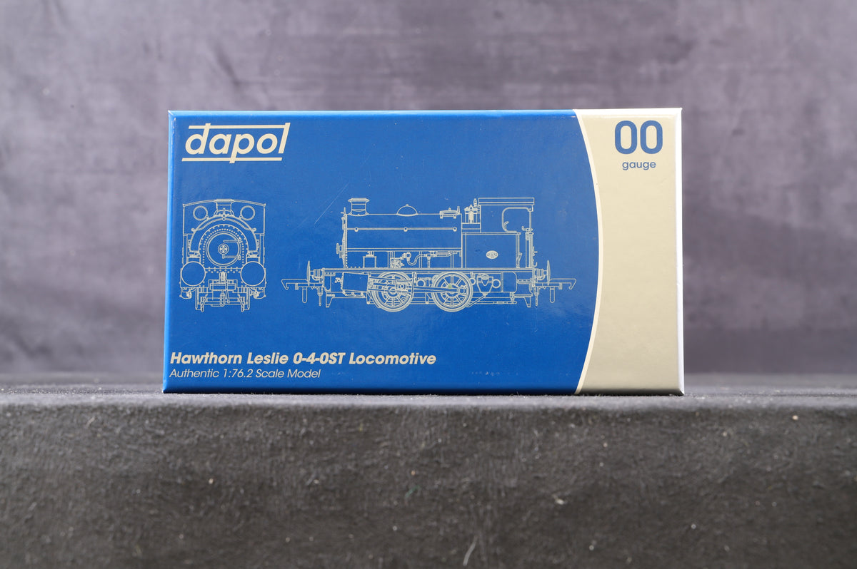 Dapol OO 4S-024- 001 Hawthorne Leslie 0-4-0 Green Lined Yellow &#39;Asbestos&#39; 4