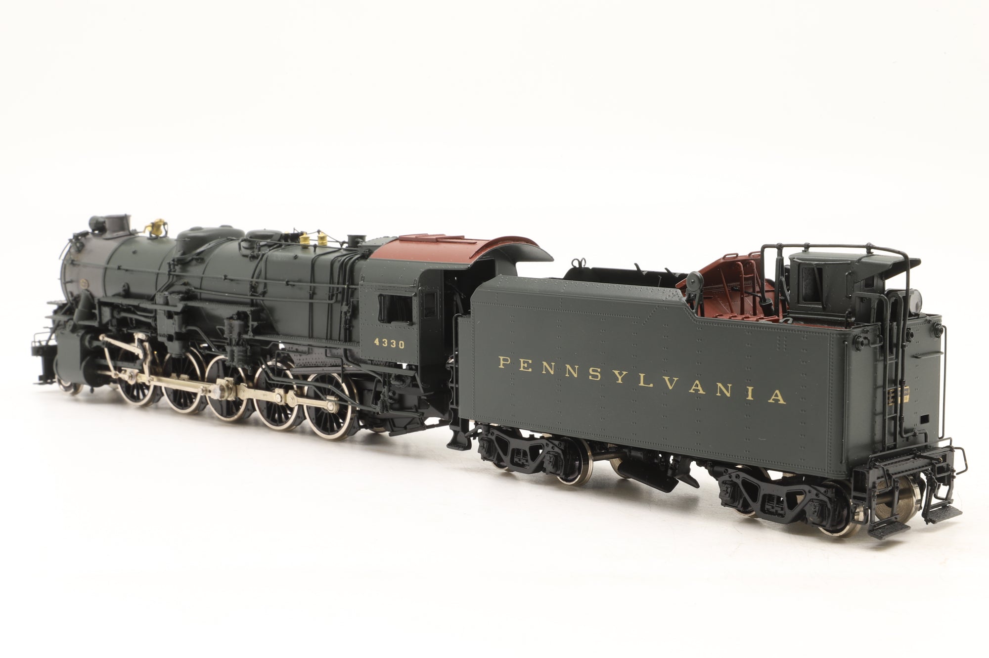 Railworks Ltd/Yulim HO Brass I-1 2-10-0 #4330 in PRR Black, Factory Painted