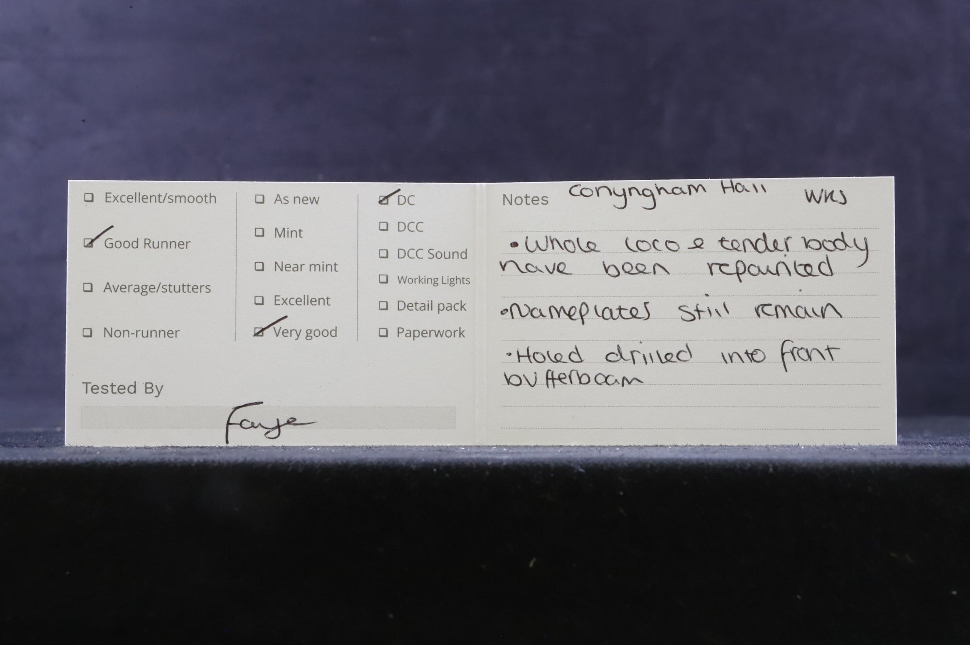 WORKSHOP Bachmann OO Hall Class 'Conyngham Hall' BR Green Repainted