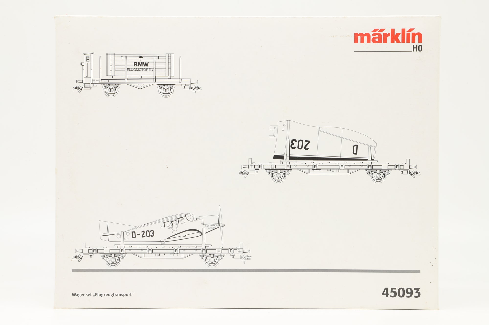 Marklin HO 45093 Aircraft Transport Wagon Set DRG with Junkers Plane