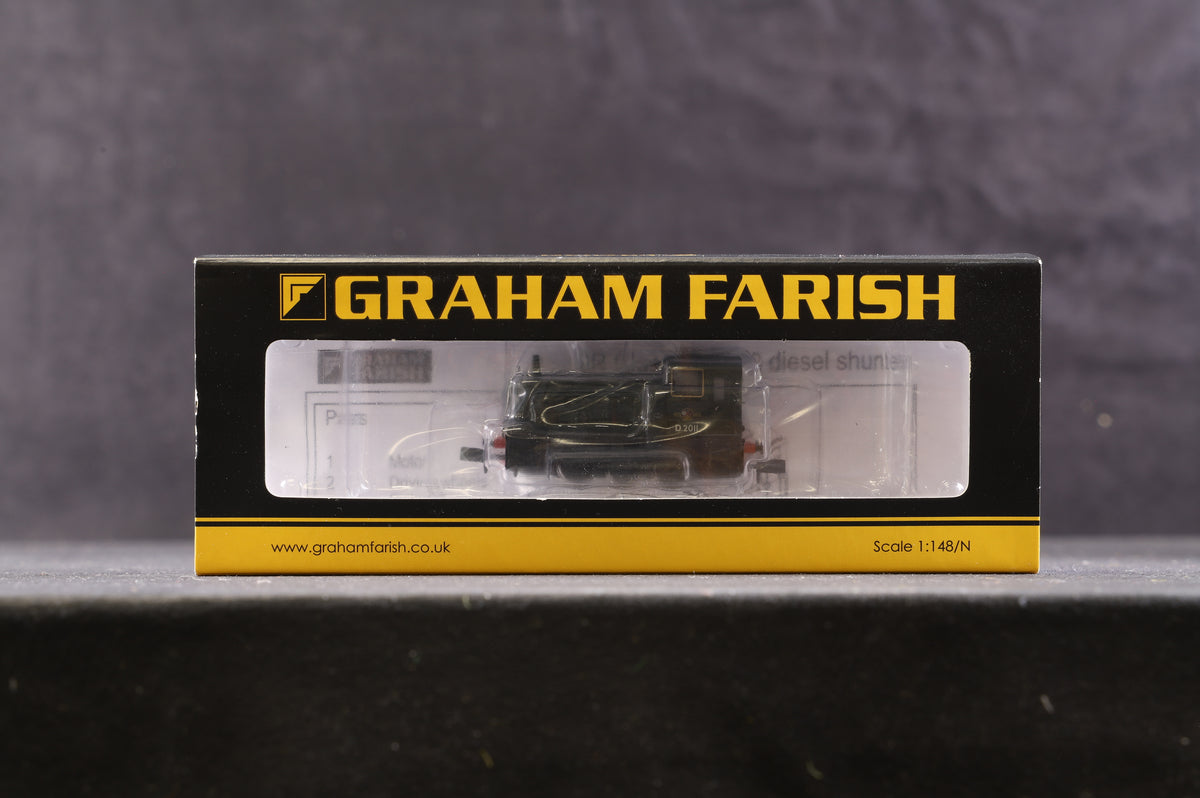 Graham Farish N 371-060 Class 03 Diesel Shunter &#39;D2011&#39; BR Plain Green L/C