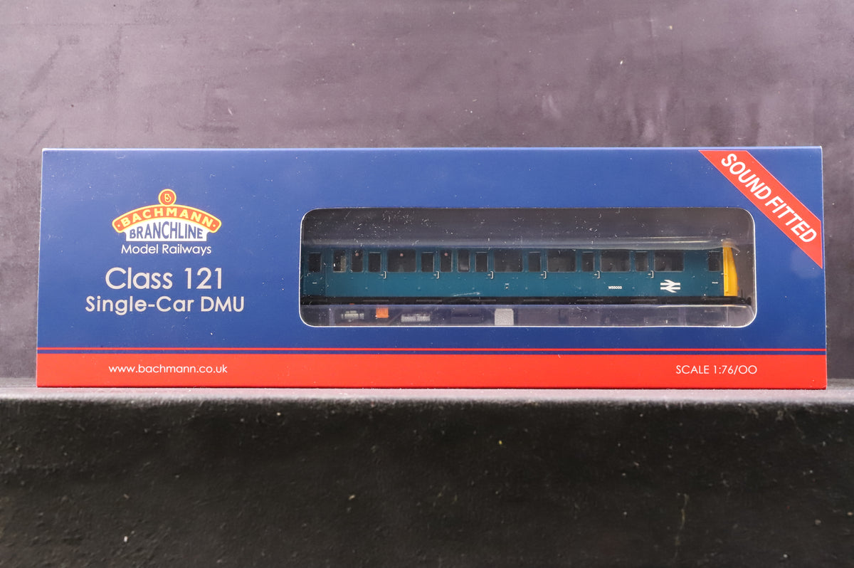 Bachmann OO 35-529SF Class 121 Single Car DMU BR Blue DCC Sound