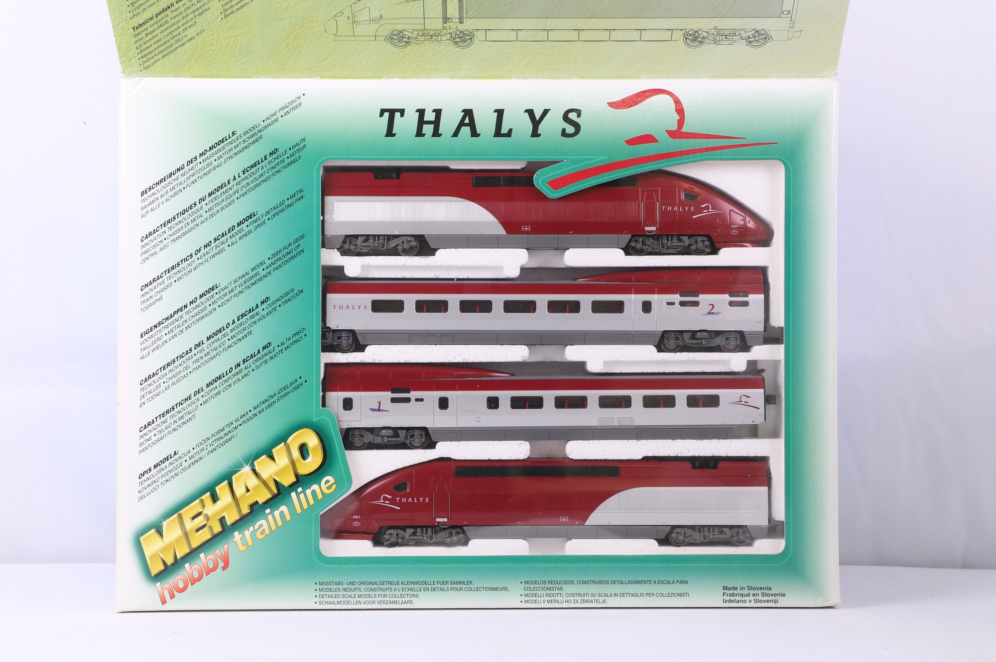 Mehano HO Thalys Train Set Inc. T678 & T675