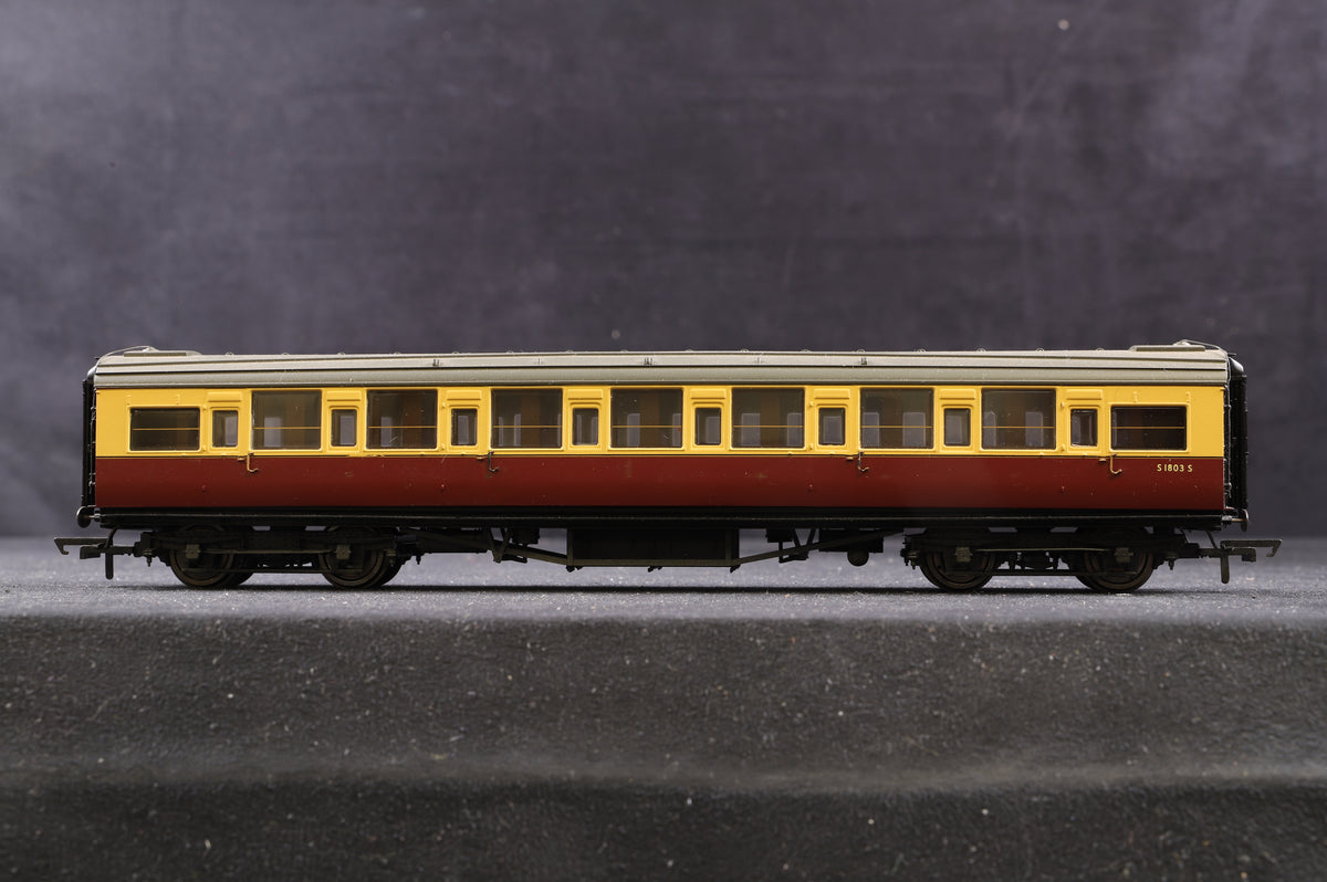 Hornby OO Rake of 7 SR Maunsell BR Crimson &amp; Cream Coaches