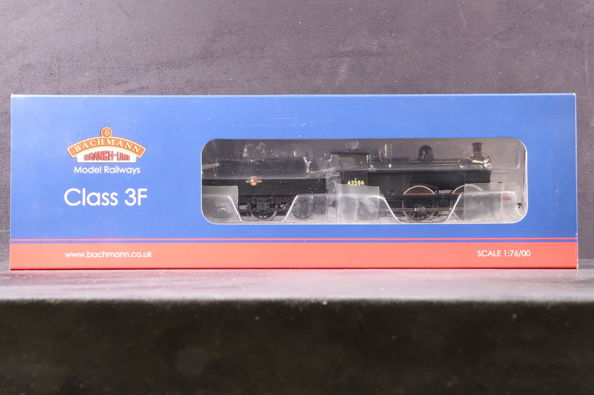 Bachmann OO 31-625Z Class 3F &#39;43586&#39; BR Black L/C Excl. KWVR