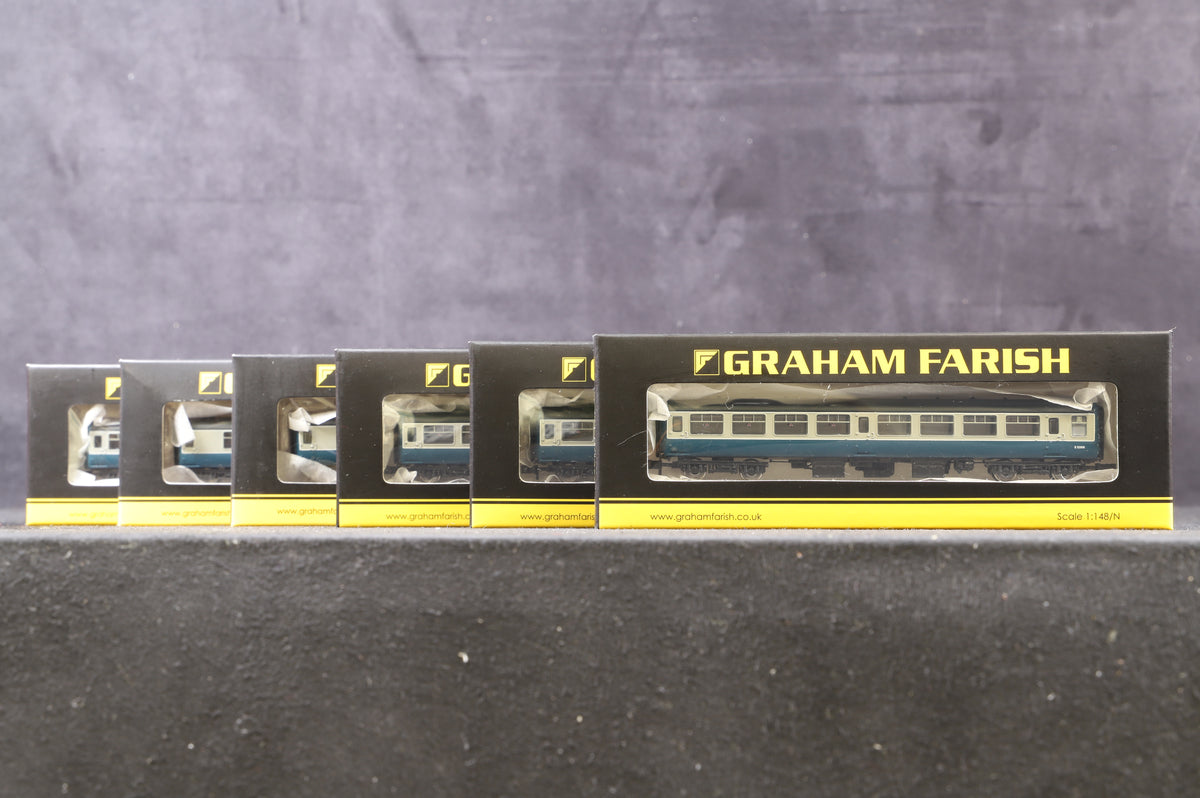 Graham Farish N Rake of 6 Mk2A BR Blue &amp; Grey, Inc. 2 x 374-680A &amp; 4 x 374-710A