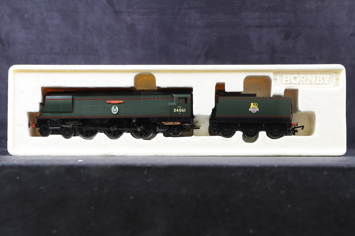 Hornby OO R2316 Battle of Britain Class &#39;34061&#39; &#39;73 Squadron&#39; BR Lined Green E/C