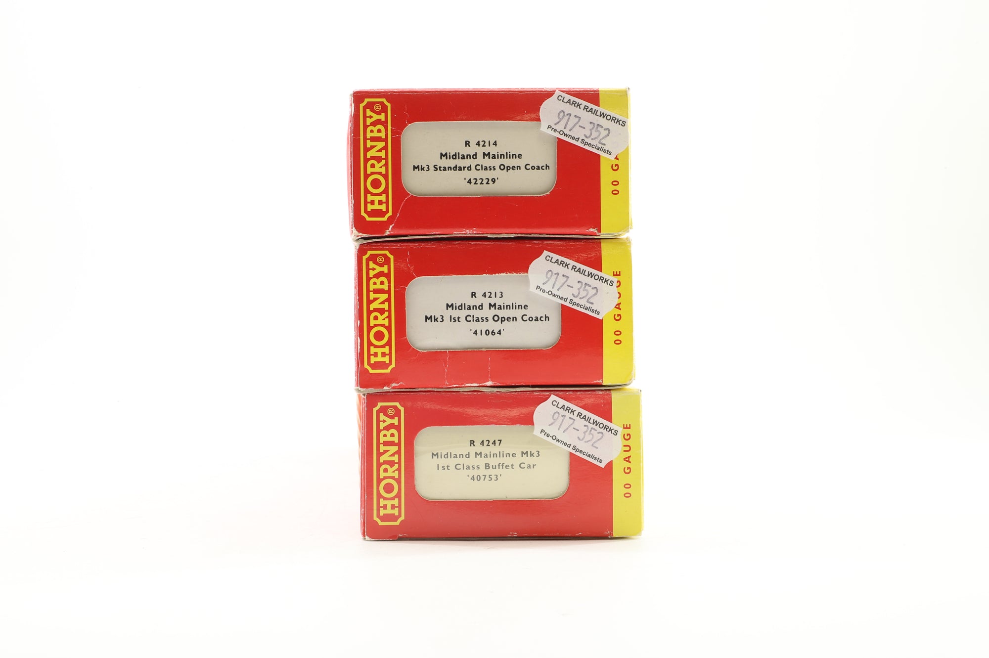Hornby OO Rake Of 3 Mk3 Midland Mainline Inc. R4214, R4213 & R4247