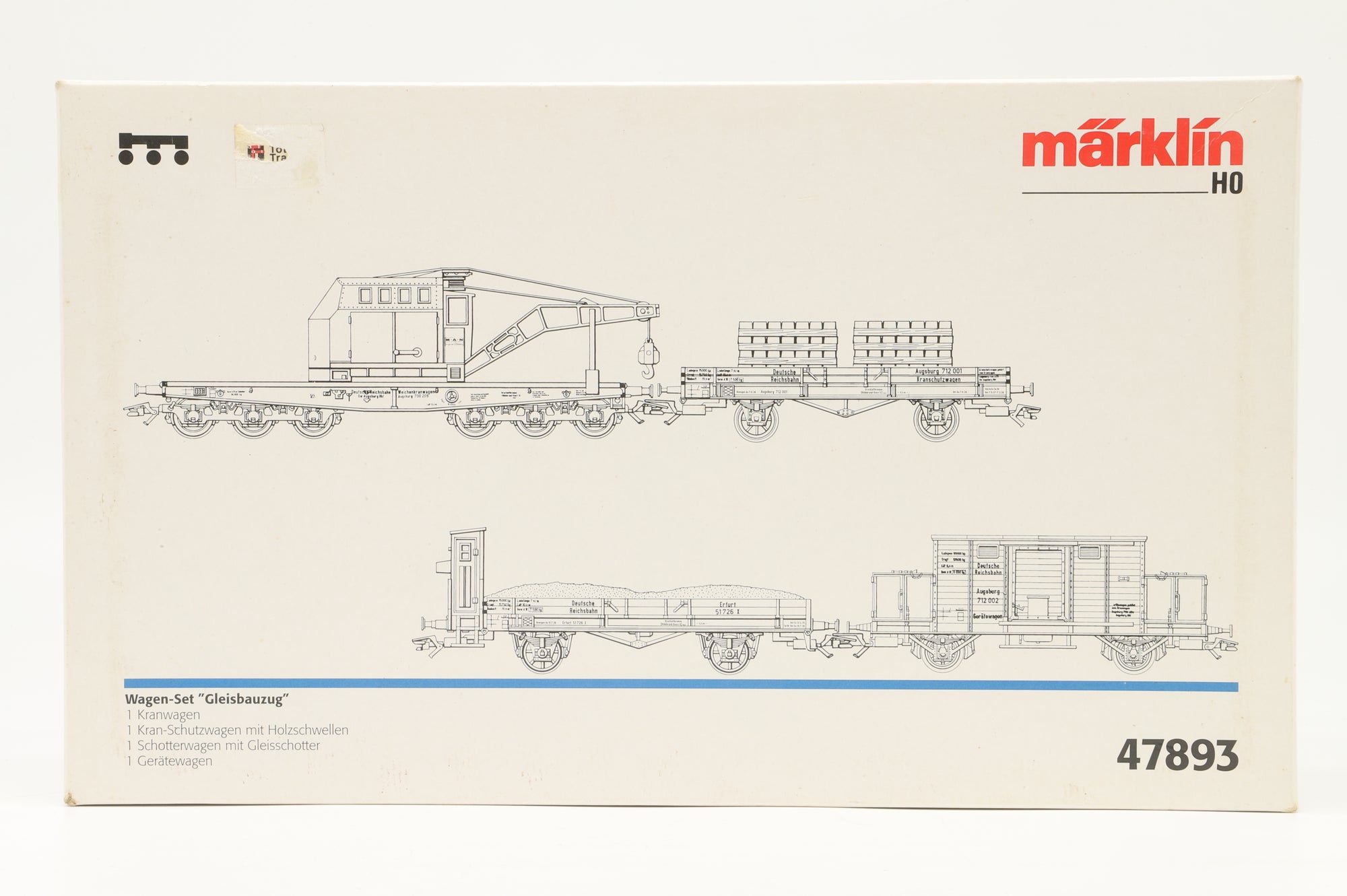 Marklin HO 47893 Track Laying Train Car Set