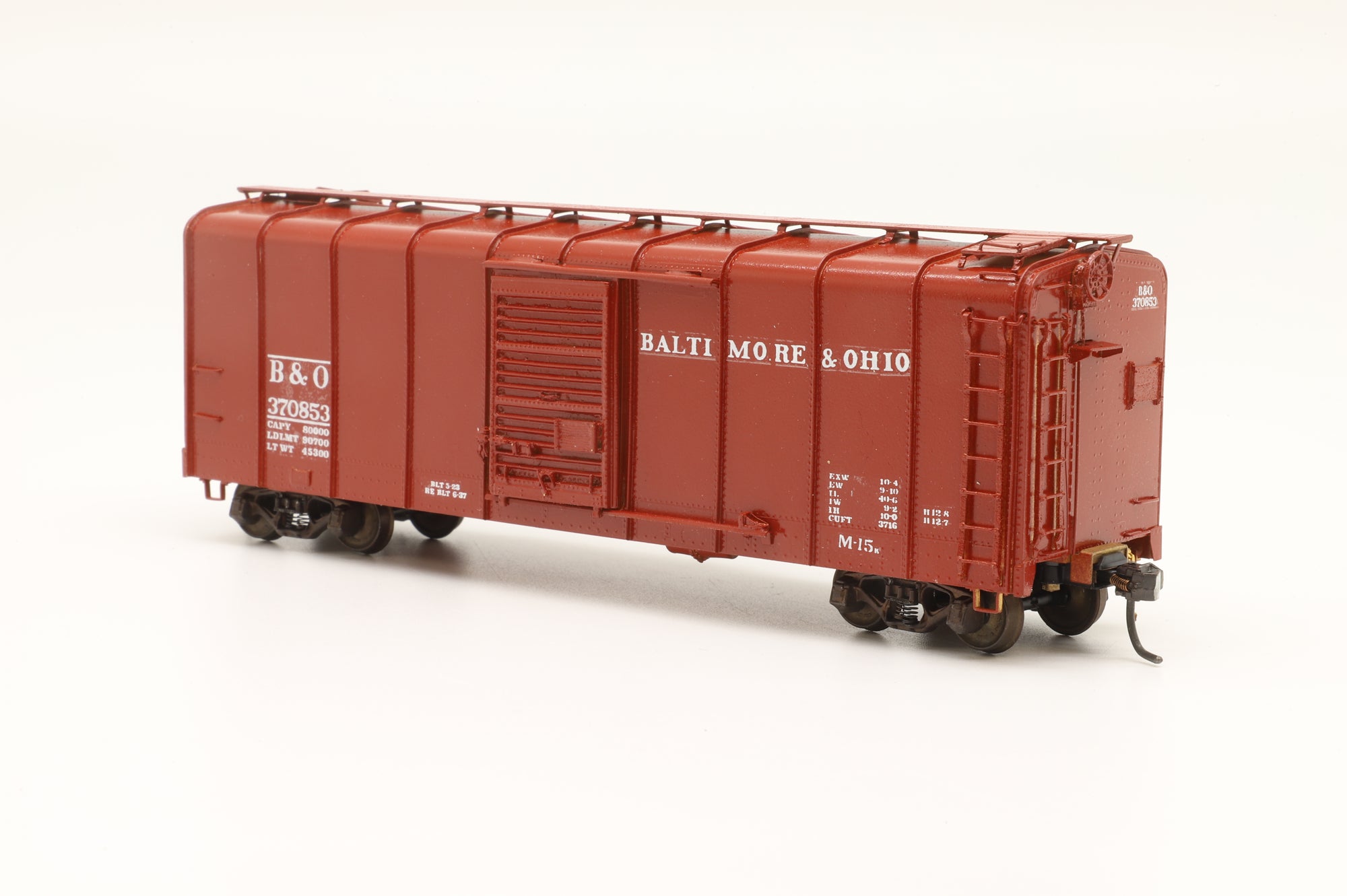 Overland Models/M.S Models HO OMI-1392 B&O 'M-15K' Boxcar Wagon Top #370000 2-Door, Brass