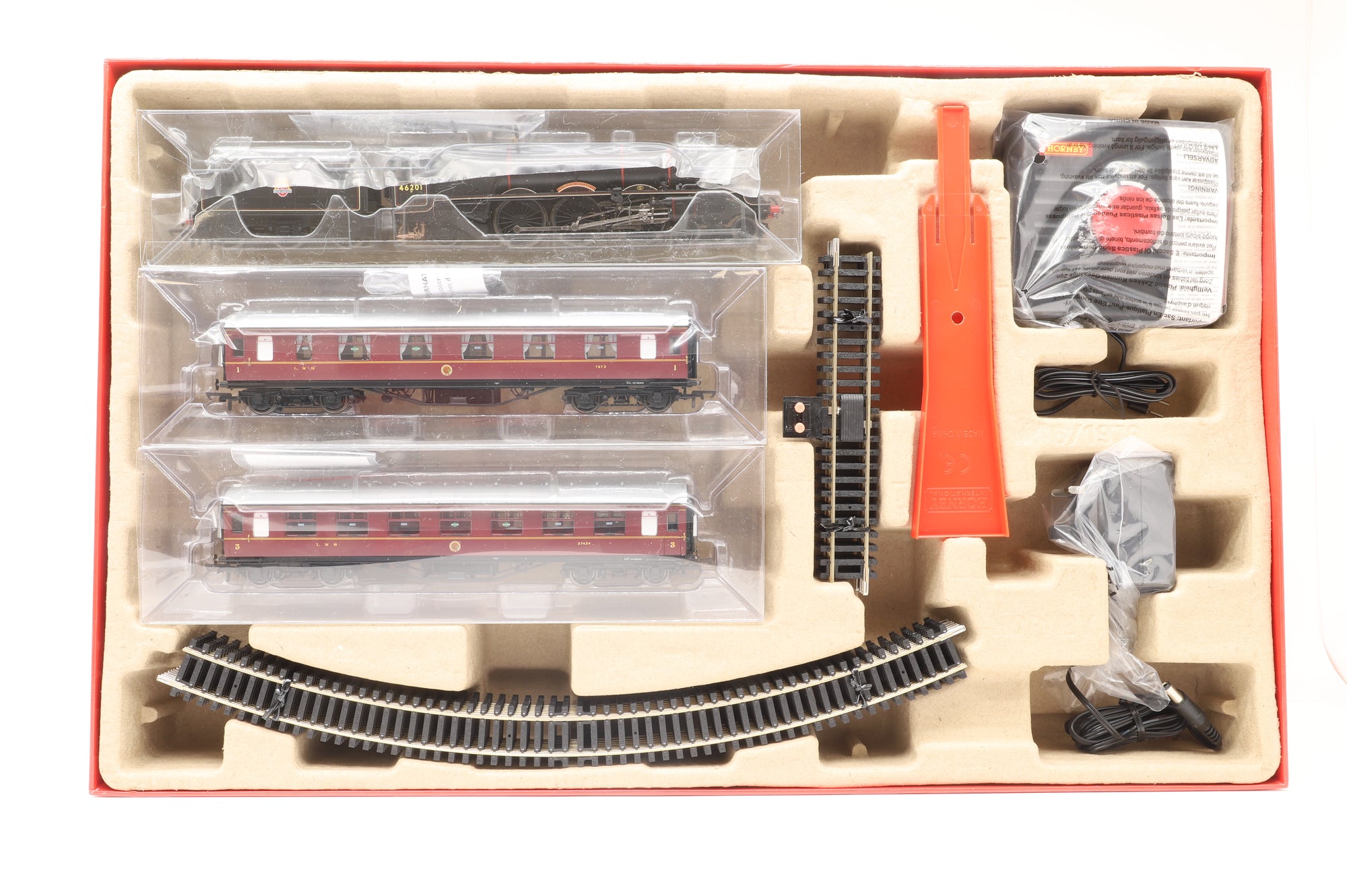 Hornby/Rovex OO R1251M 'Celebrating 100 Years of Hornby' Train Set Incl. Princess Class 46201 'Princess Elizabeth' & 2x Stanier LMS Coaches