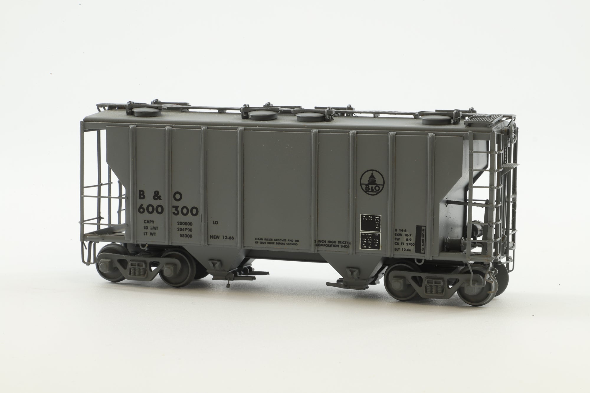 Nickel Plate Products HO Brass Hopper Covered B&O 100-ton Covered Hopper '600539'