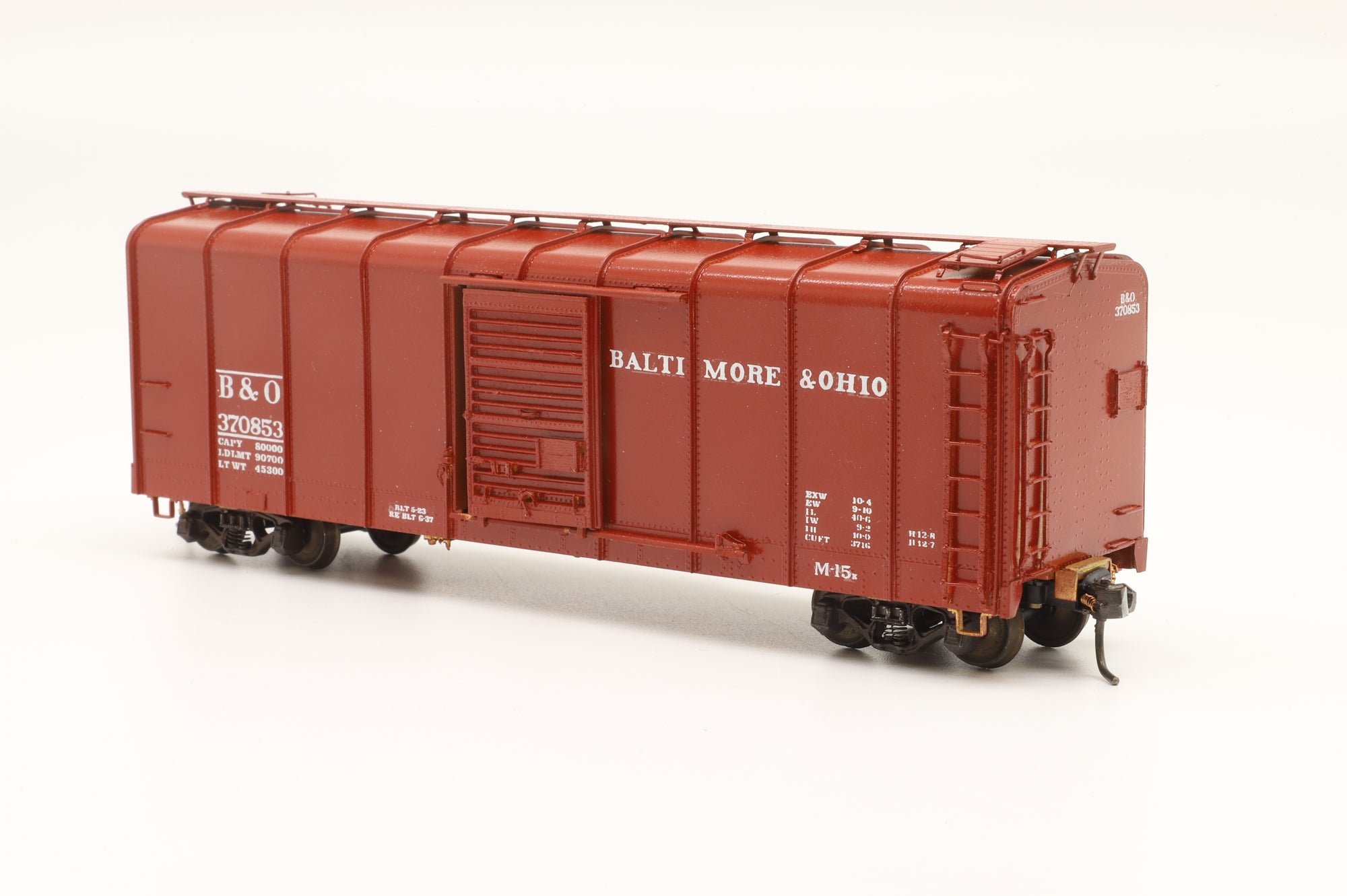 Overland Models/M.S Models HO OMI-1392 B&O 'M-15K' Boxcar Wagon Top #370000 2-Door, Brass