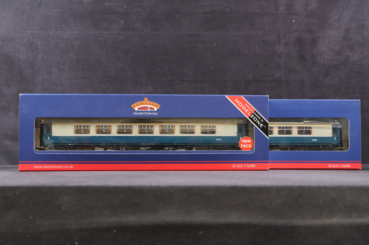 Bachmann OO 39-001Z Mk1 Pullman First Open Twin Pack BR Blue &amp; Grey Excl. Modelzone