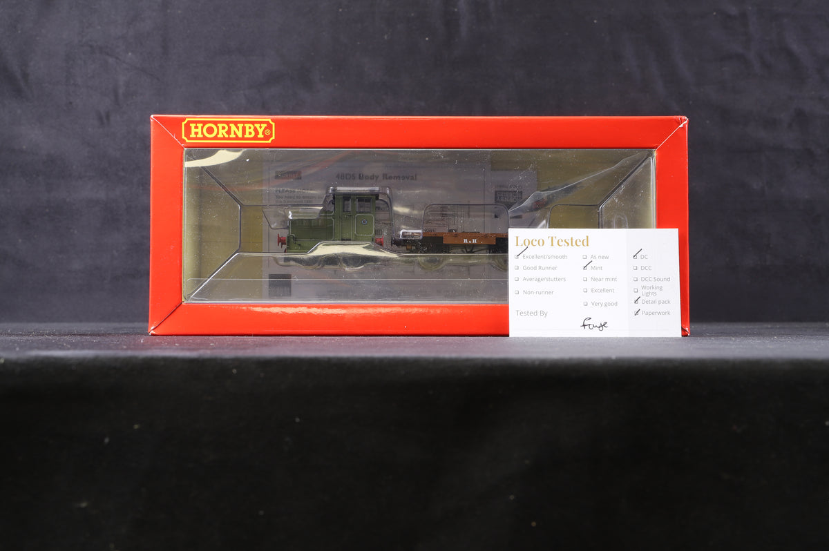 Hornby OO R3704 Ruston &amp; Hornsby 48DS &amp; Flatbed Wagon Works Livery