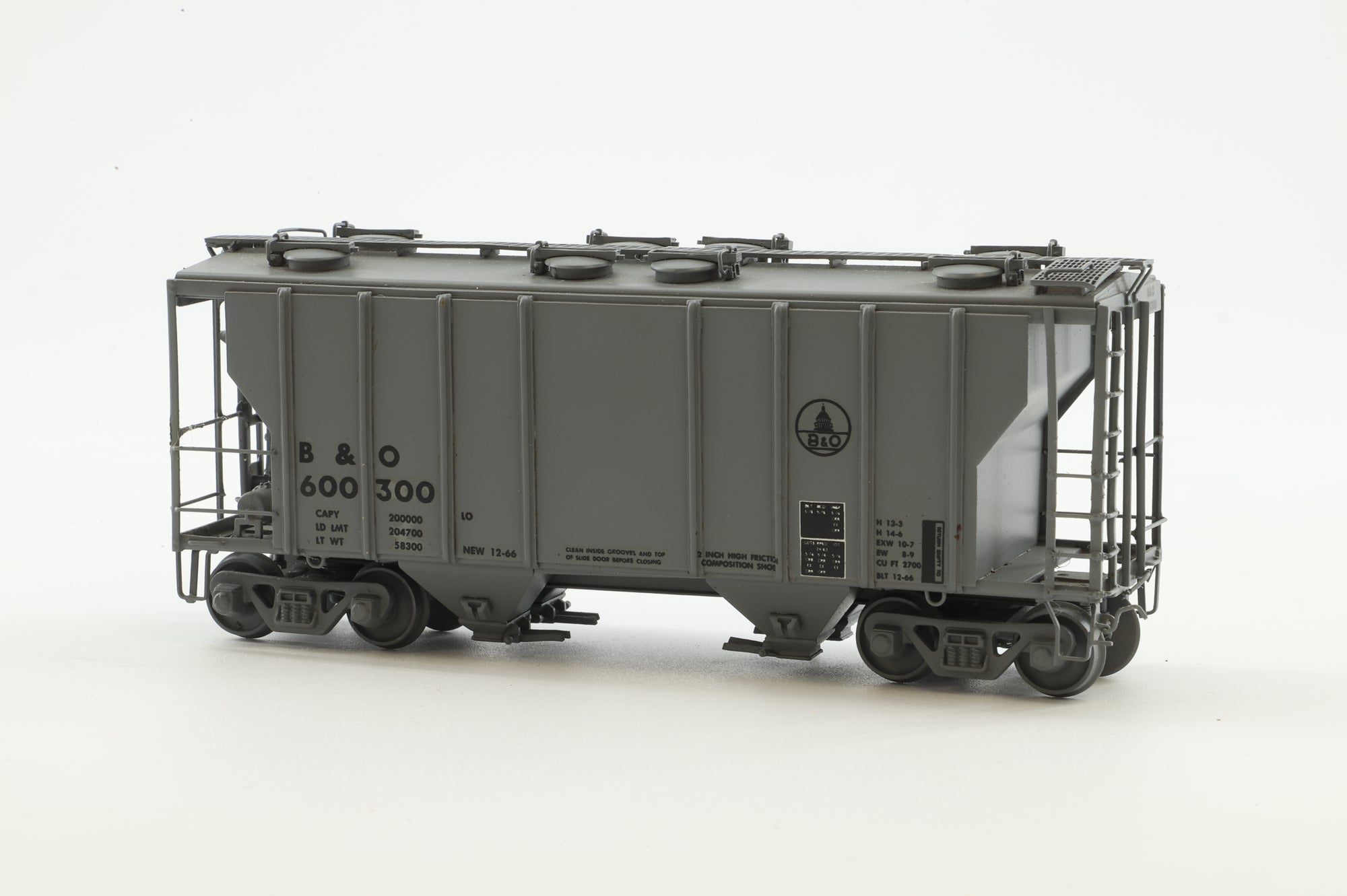 Nickel Plate Products HO Brass Hopper Covered B&O 100-ton Covered Hopper '600539'