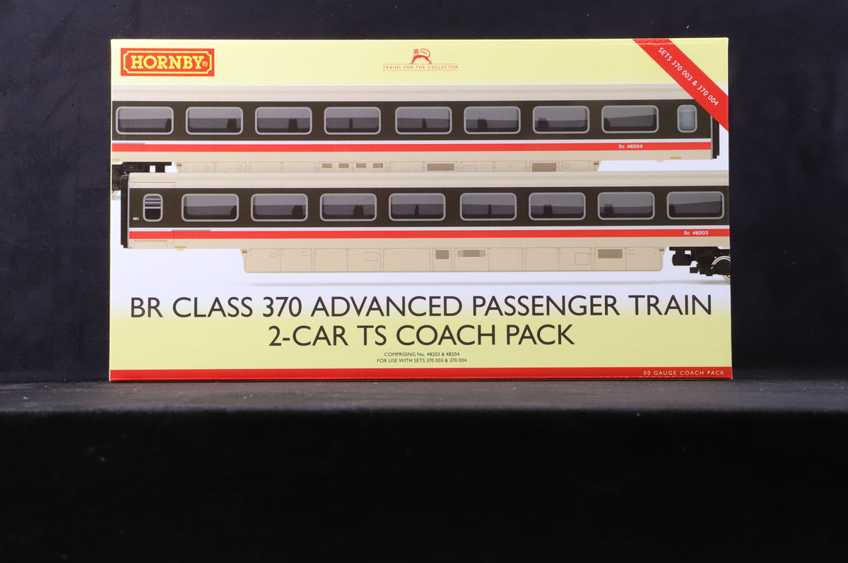 Hornby OO R40011 BR Class 370 Advanced Passenger Train 2-Car TS Coach Pack, &#39;48203&#39; &amp; &#39;48204&#39;