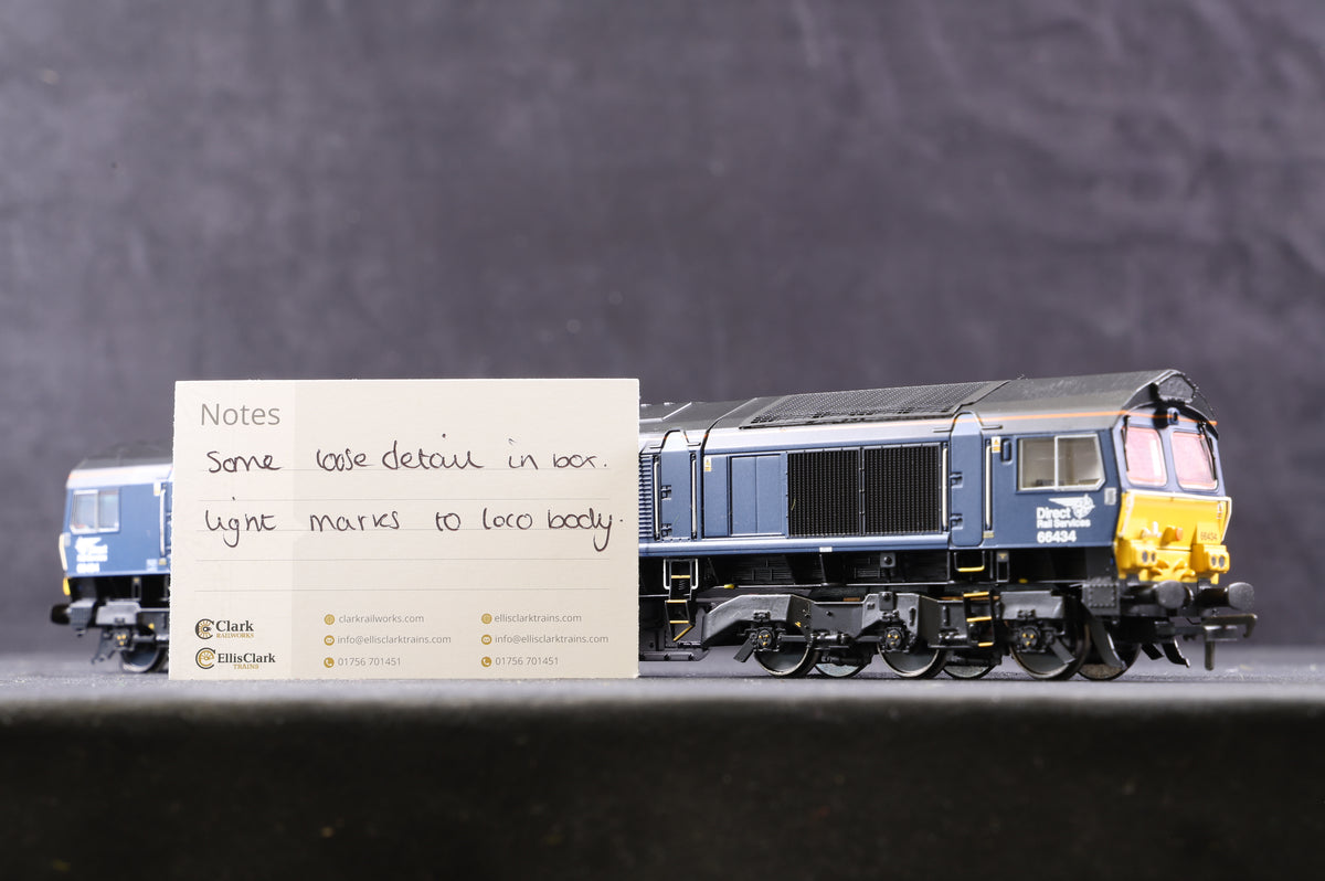 Bachmann OO 32-982 Class 66 Diesel &#39;66434&#39; DRS Plain Blue Compass