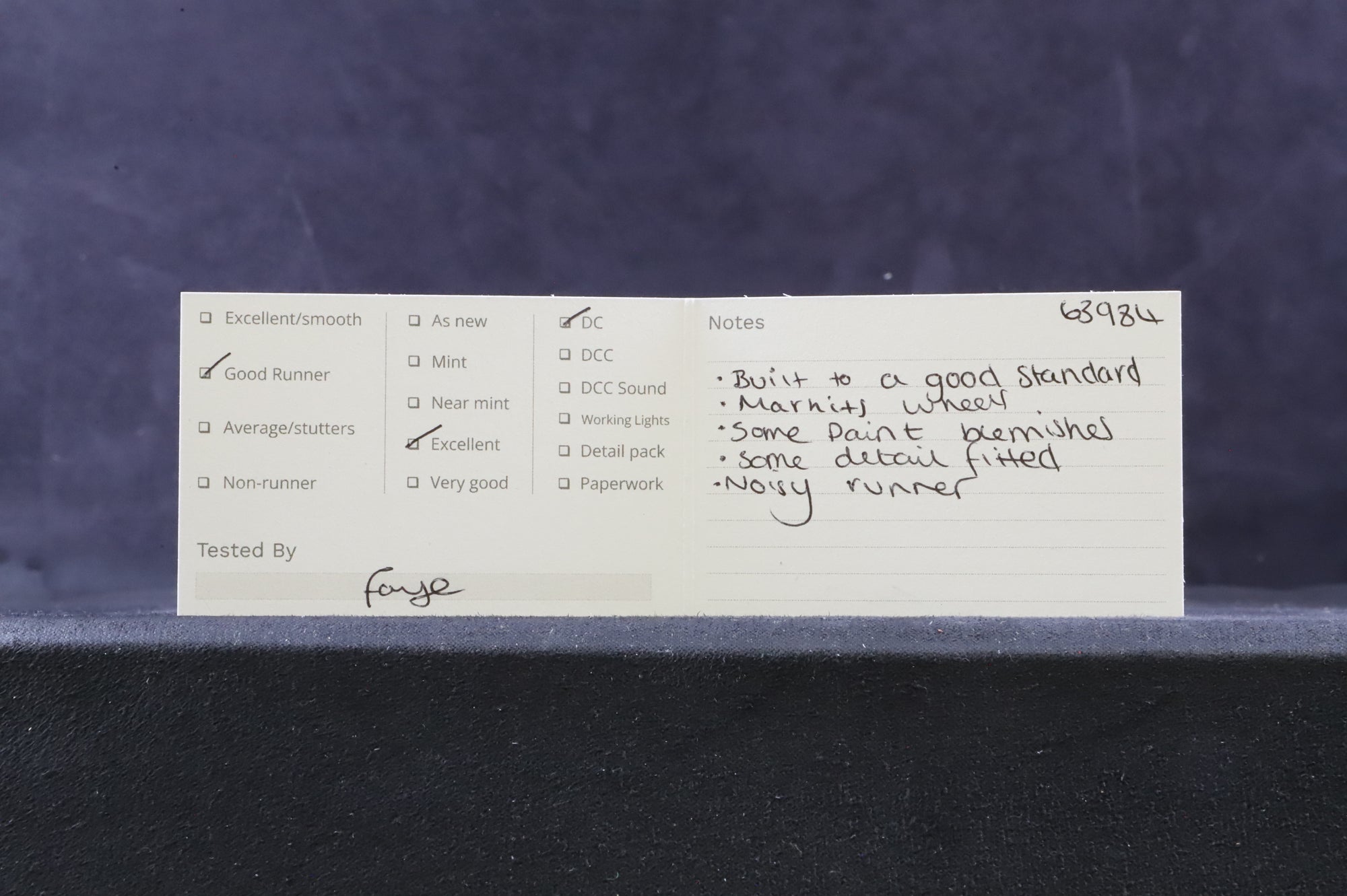 Nu-Cast OO 02/3 Class '63984' BR Black L/C Kit Built