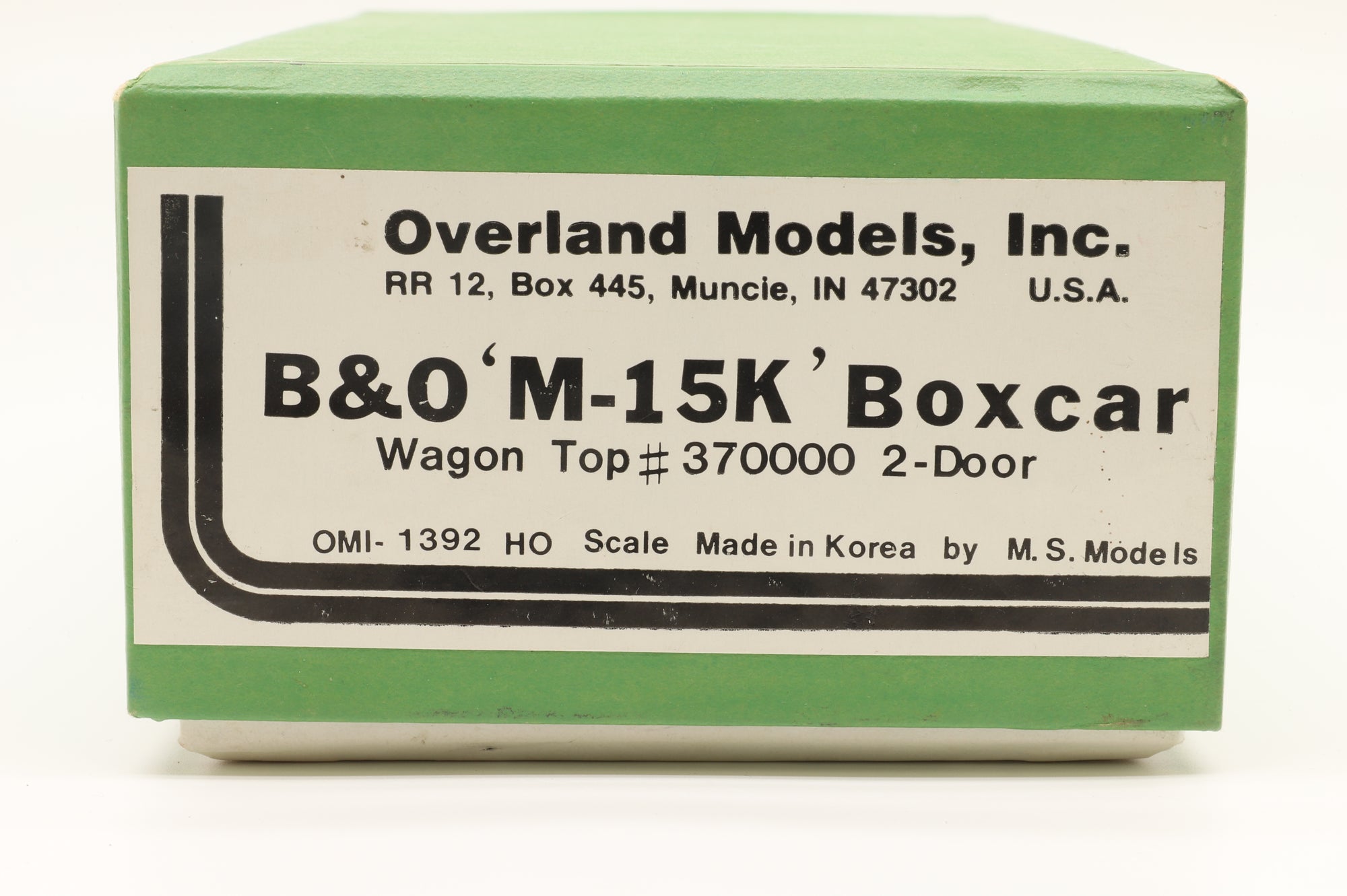 Overland Models/M.S Models HO OMI-1392 B&O 'M-15K' Boxcar Wagon Top #370000 2-Door, Brass