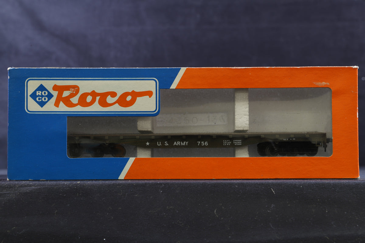 Roco HO Rake Of 8 US Army Wagons