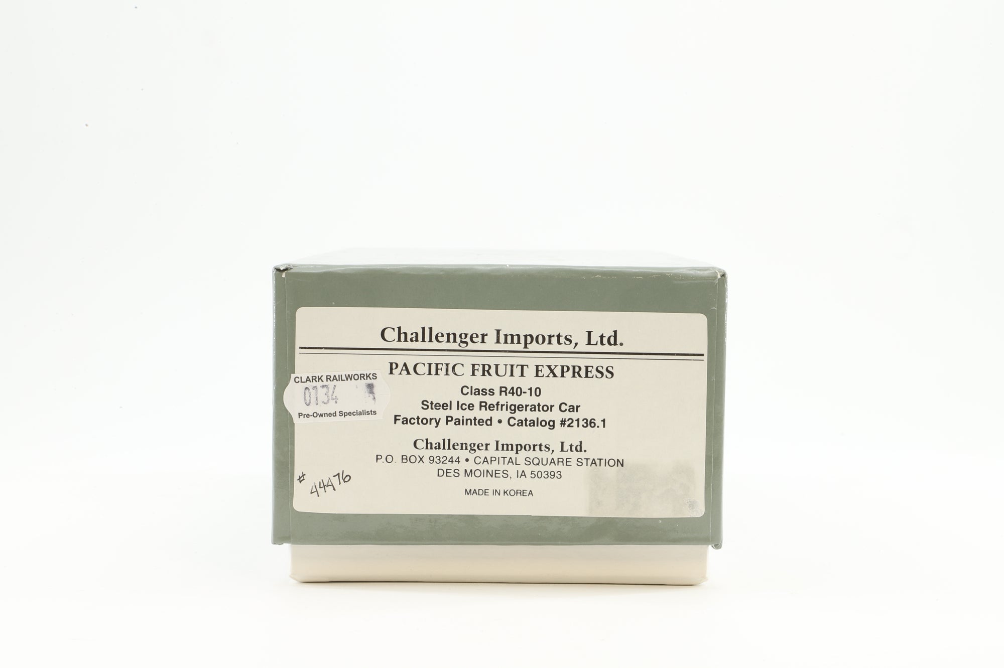 Challenger Imports HO Brass 2136.1 PFE Ice Reefer Class R40-10 '44476'