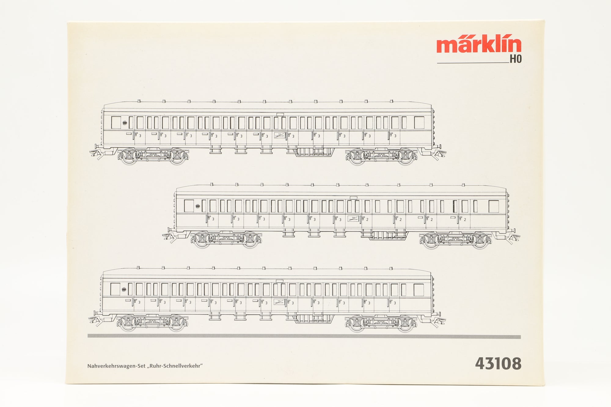 Marklin HO 43108 Ruhr Express Service Commuter Set 3 Rail