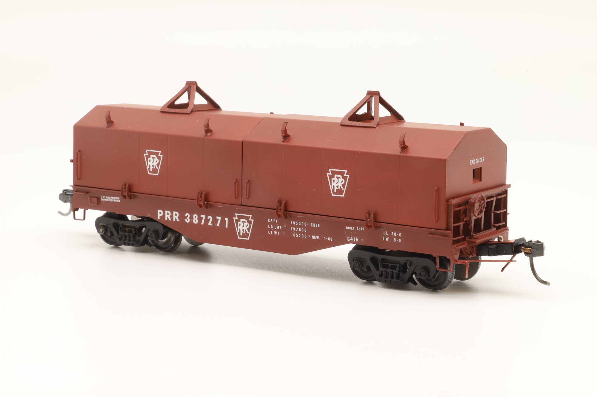Woosung Brass Models/Rail Works Ltd HO PRR G-41 Steel Coil Car, Custom Painted Brass