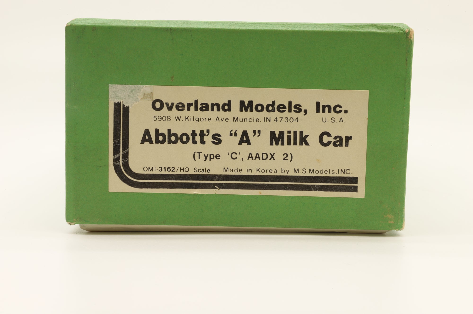 Overland Models HO Brass 3162 Abbott's ''A'' Milk Car Unpainted