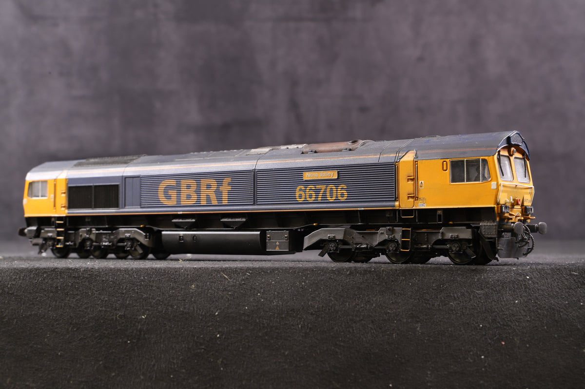 Bachmann OO Class 66 &#39;66706&#39; &#39;Nene Valley&#39; GBRf Weathered, Renamed &amp; Renumbered