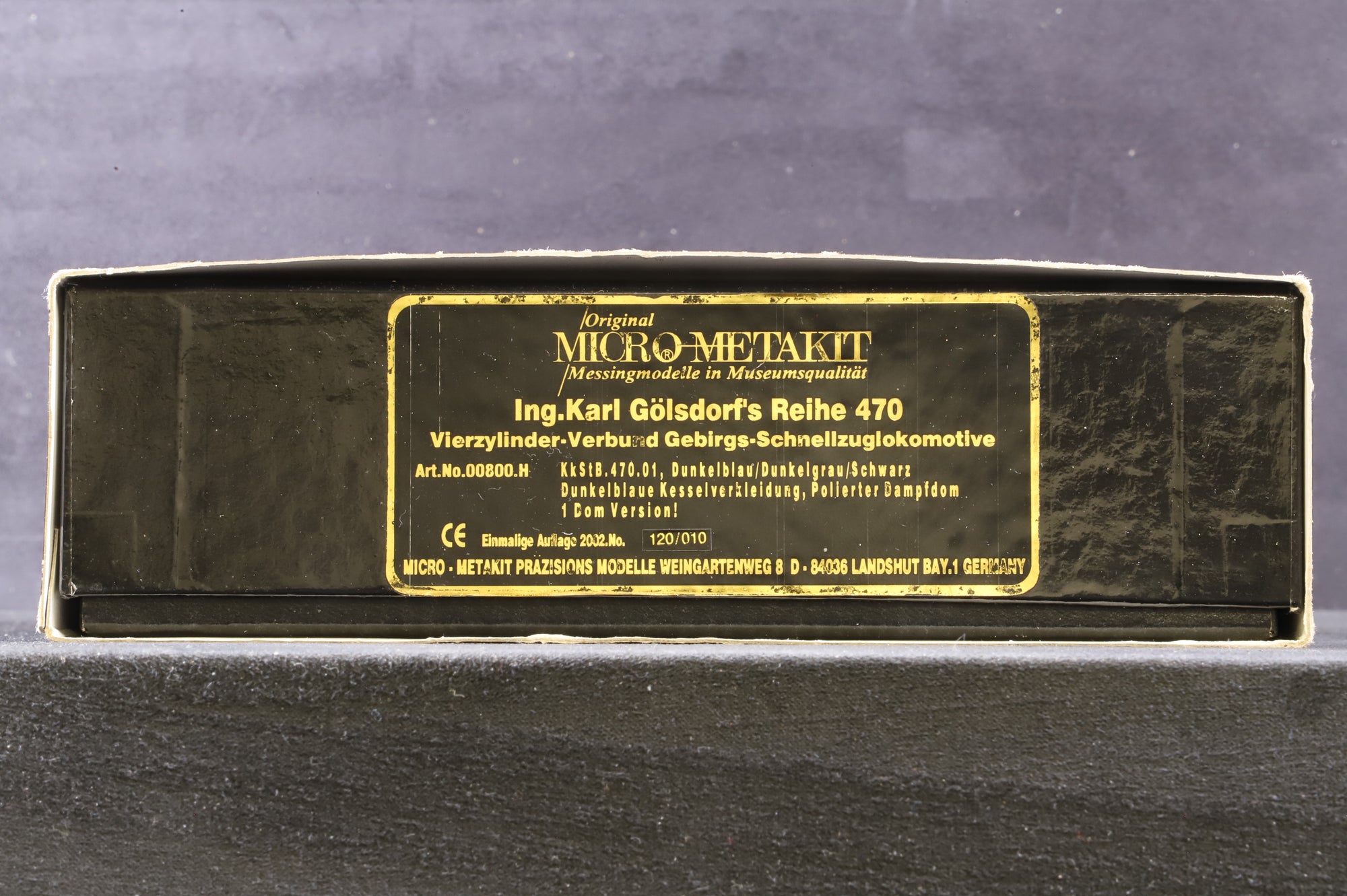 Micro-Metakit HO Brass 00800H kkStB Imperial Austrian Railway Class 470 Gölsdorf Loco, Ltd Ed.010/120