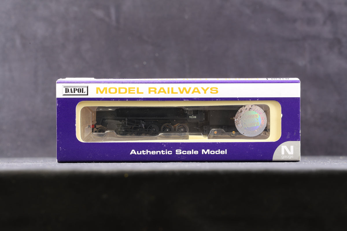 Dapol N ND090G 9F BR Late Crest &#39;92208&#39; Double Chimney BR1C Tender