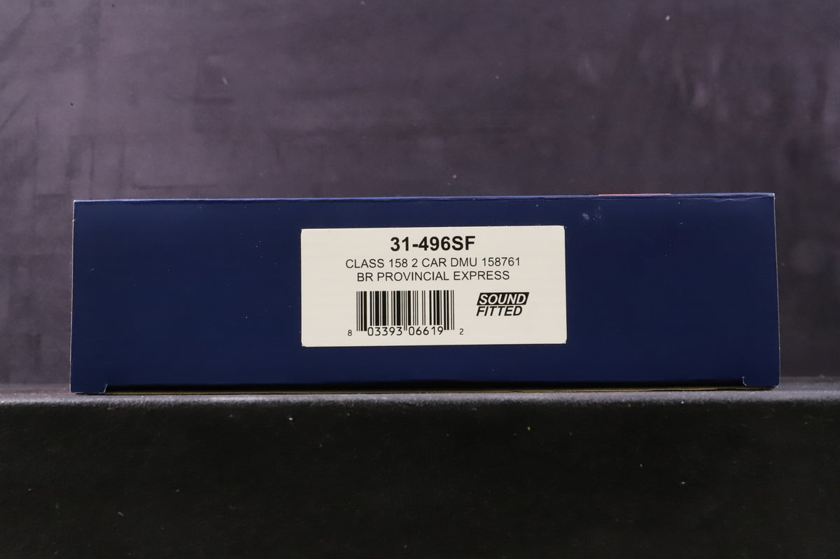 Bachmann OO 31-496SF Class 158 2 Car DMU 158761 in BR Provincial Express Livery - DCC Sound