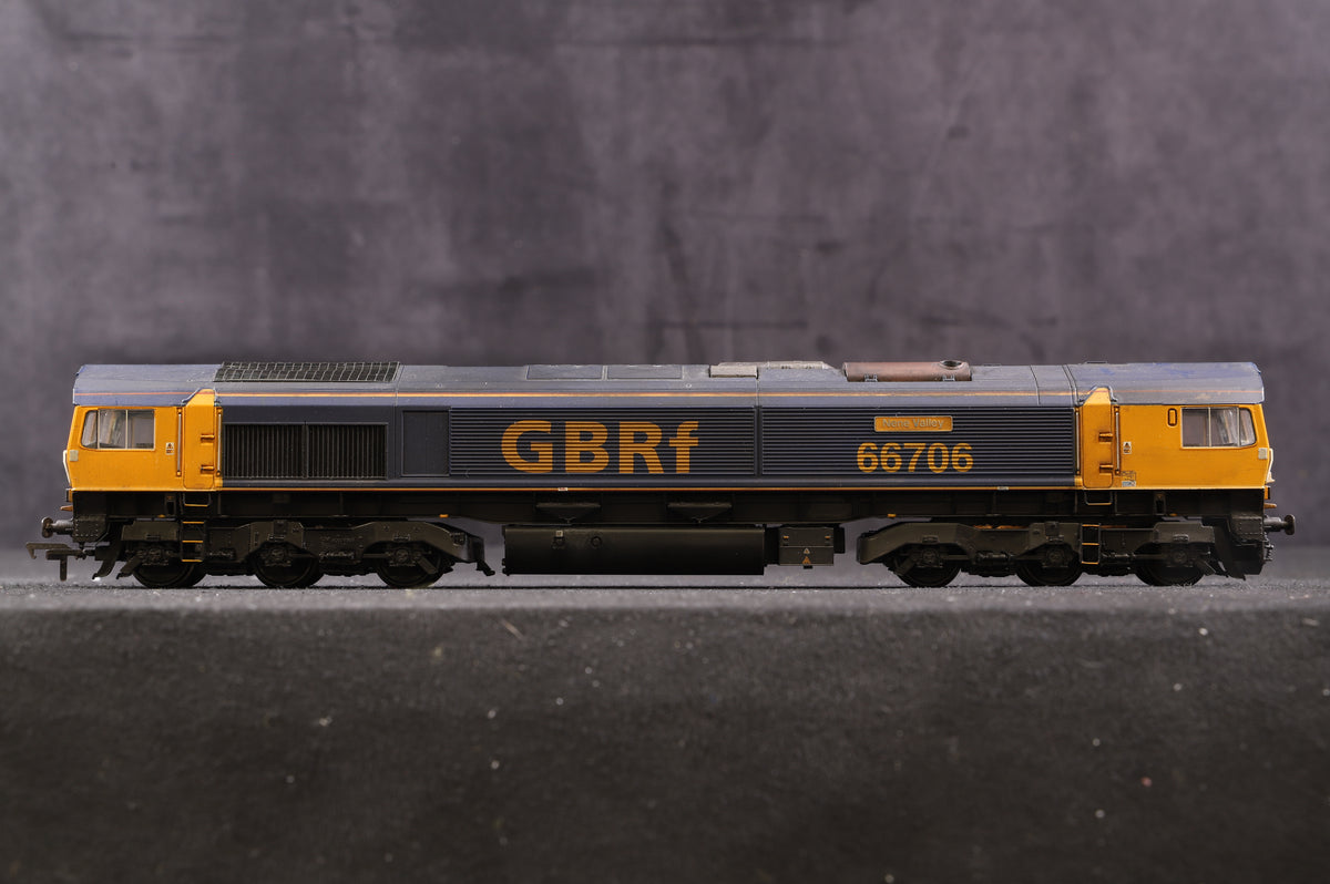 Bachmann OO Class 66 &#39;66706&#39; &#39;Nene Valley&#39; GBRf Weathered, Renamed &amp; Renumbered