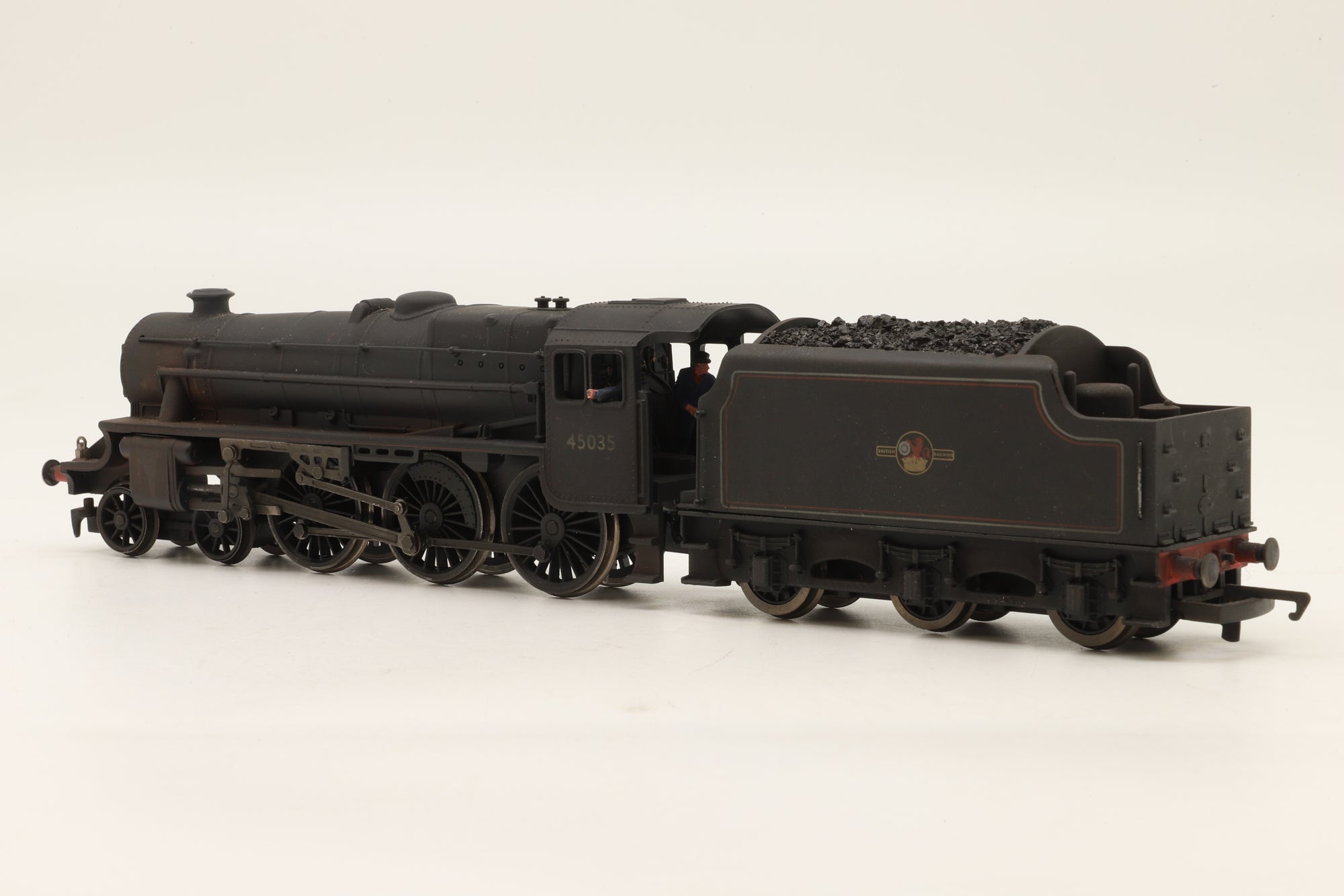 WORKSHOP Hornby Railroad OO R2881 Black 5 '45035' BR Lined Black L/C Weathered & Renumbered DCC Fitted Non Runner