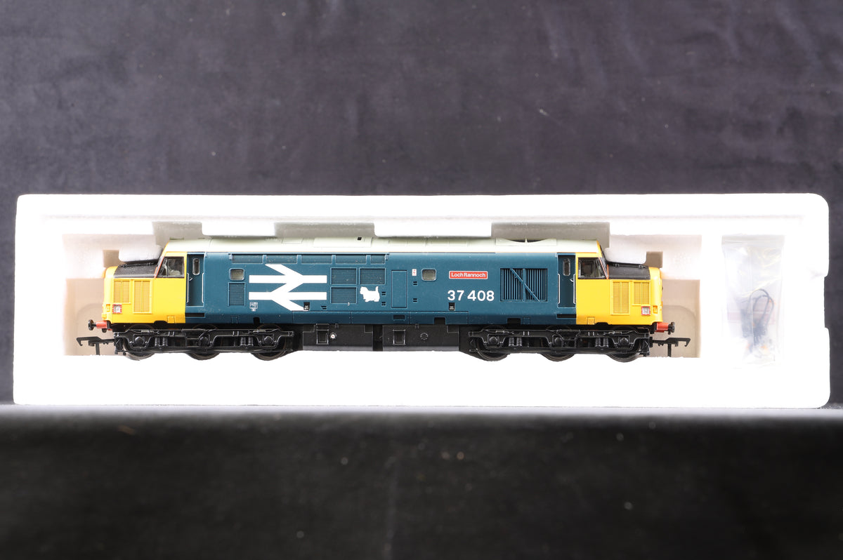 Bachmann OO 32-377 Class 37/4 Diesel &#39;37408&#39; &#39;Loch Rannoch&#39; BR Blue Large Logo