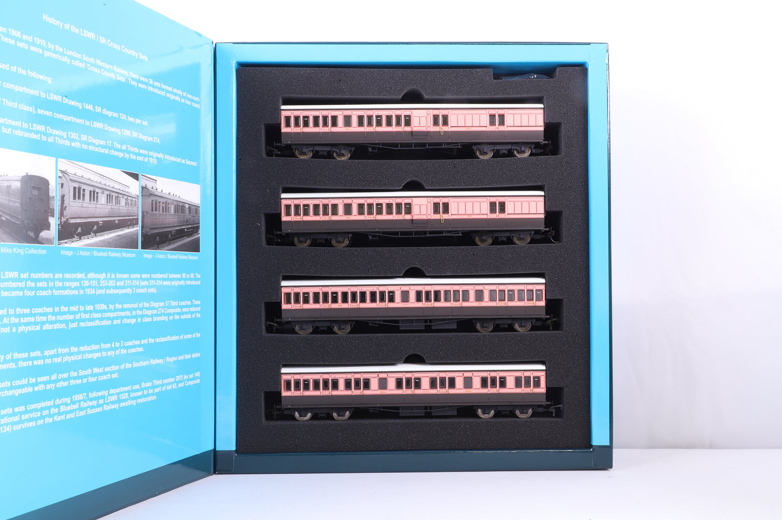 EFE Rail OO E86011 LSWR Cross Country Set - 4 Coach Pack in LSWR Salmon/Brown