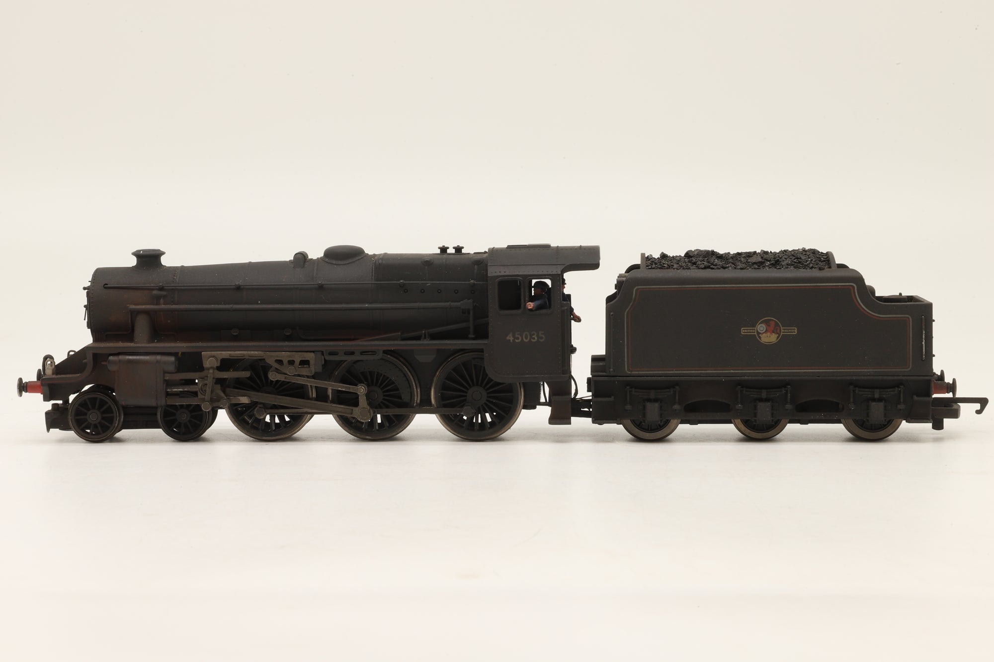 WORKSHOP Hornby Railroad OO R2881 Black 5 '45035' BR Lined Black L/C Weathered & Renumbered DCC Fitted Non Runner