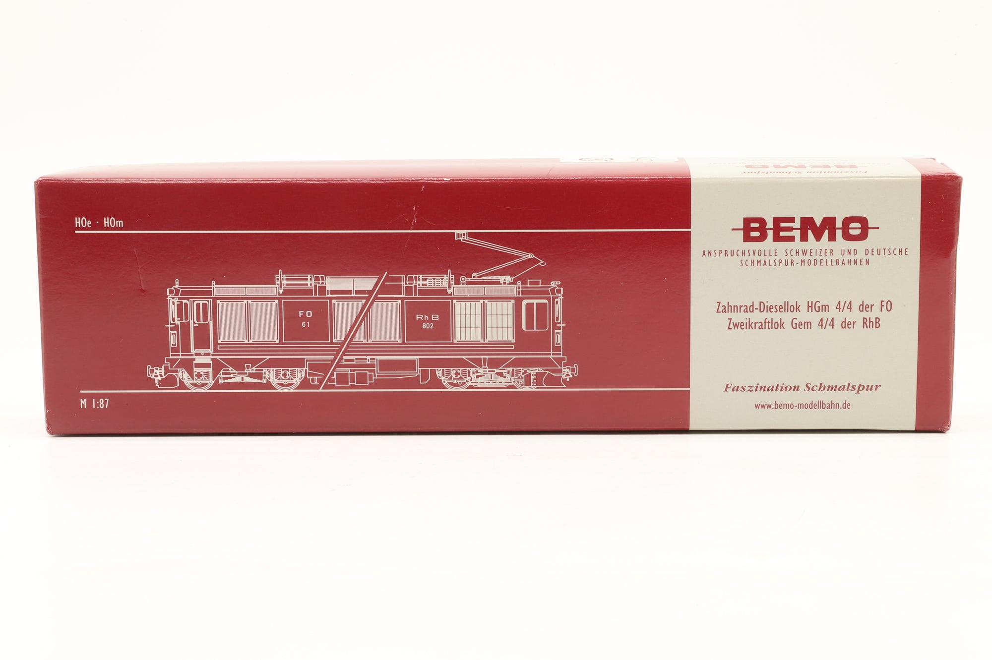 BEMO HOm 1267112 Gem 4/4 #802 in RhB Red