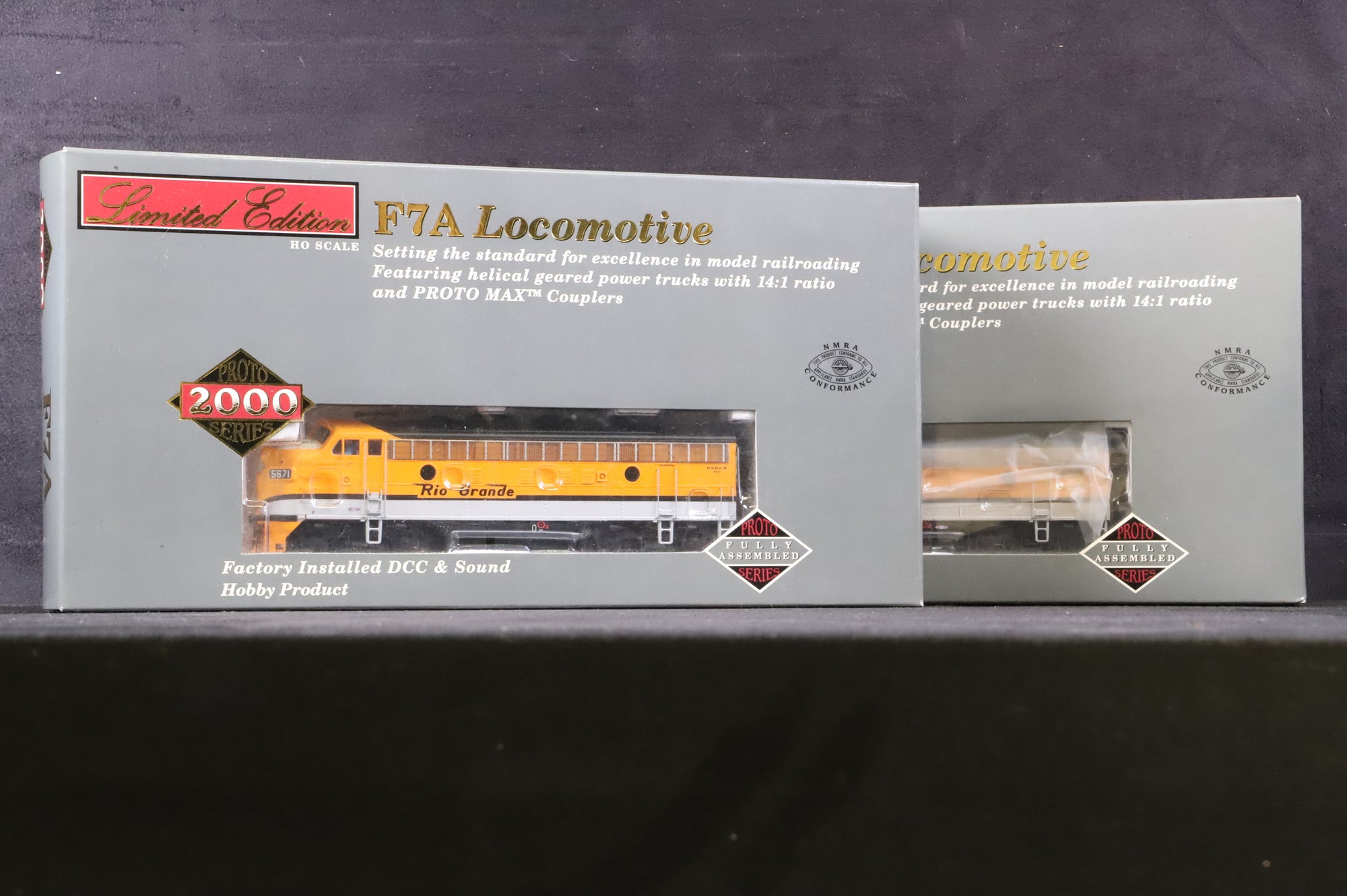Proto 2000 HO 920-40653 F7A/B Units 5671/5672 in DRGW Yellow - DCC Sound