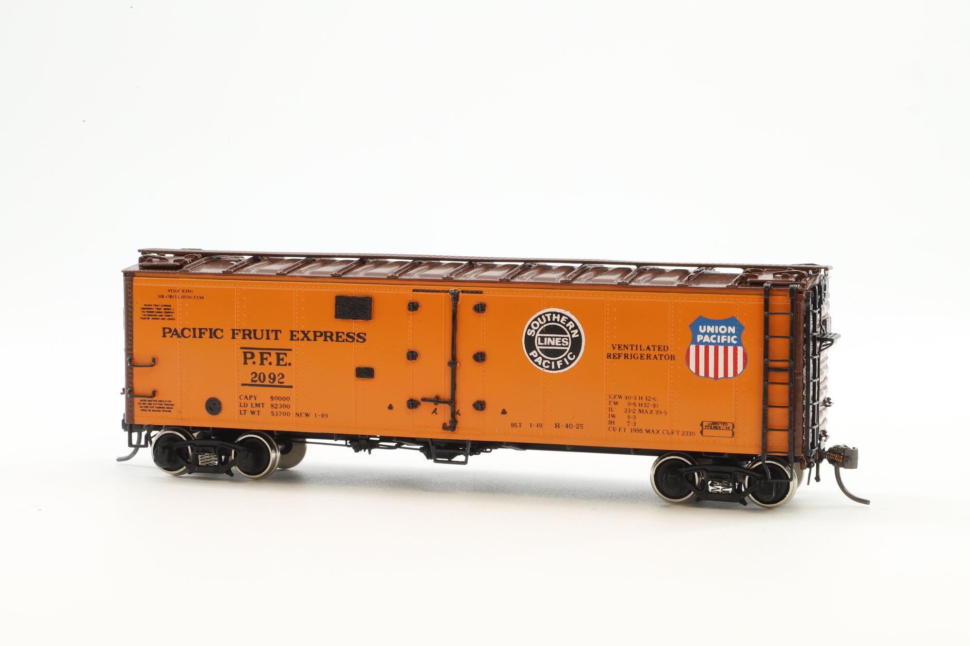 Challenger Imports HO Brass 2138.1 PFE Ice Reefer Class R40-25 Yellow '2117'