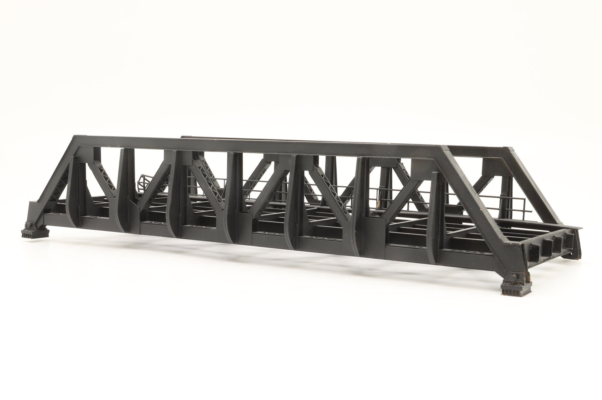 Overland Models/M.S Models HO 1383 Pony Truss Thru Bridge 93', 2-Track Type w/Added Braces, Brass